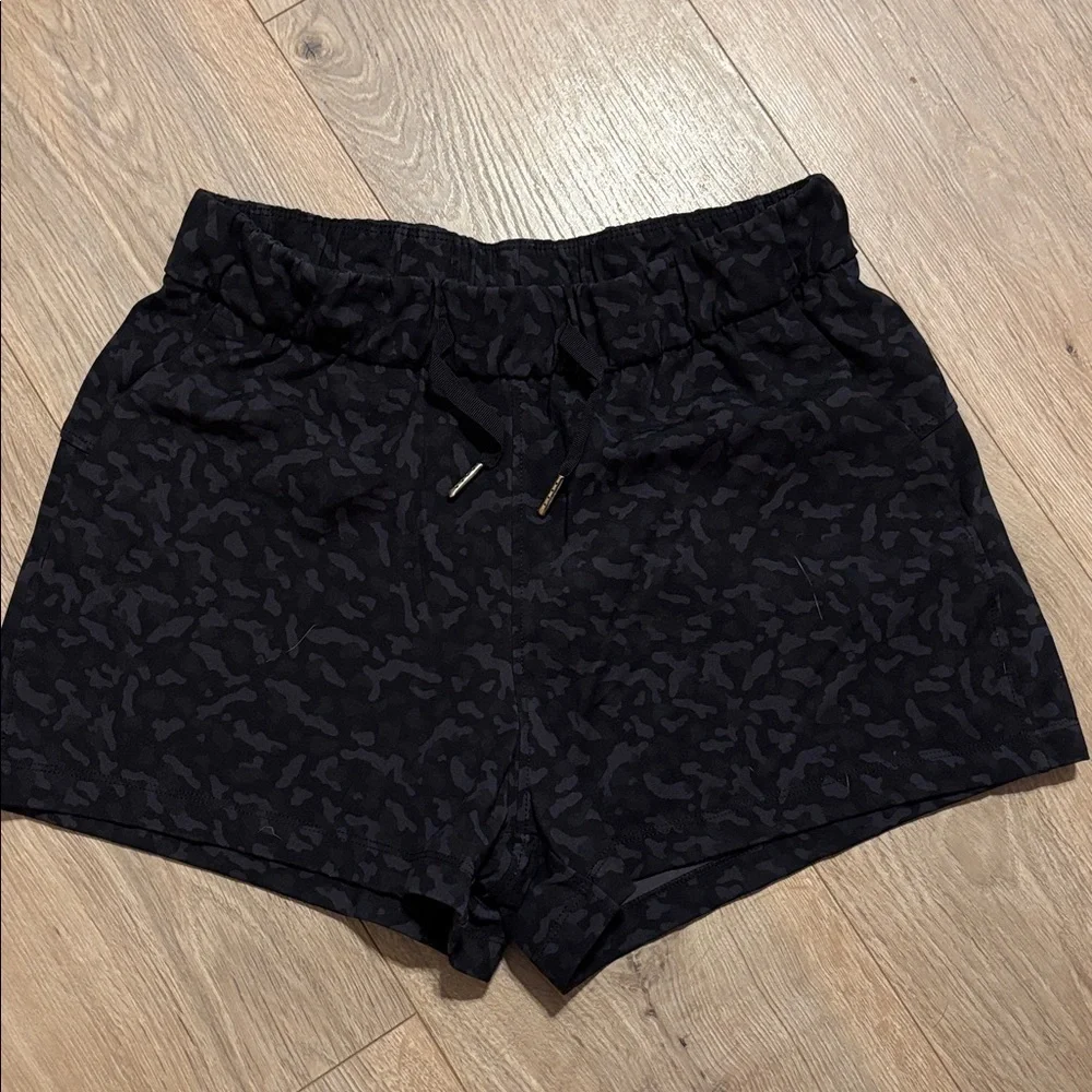 Camo print athletic shorts